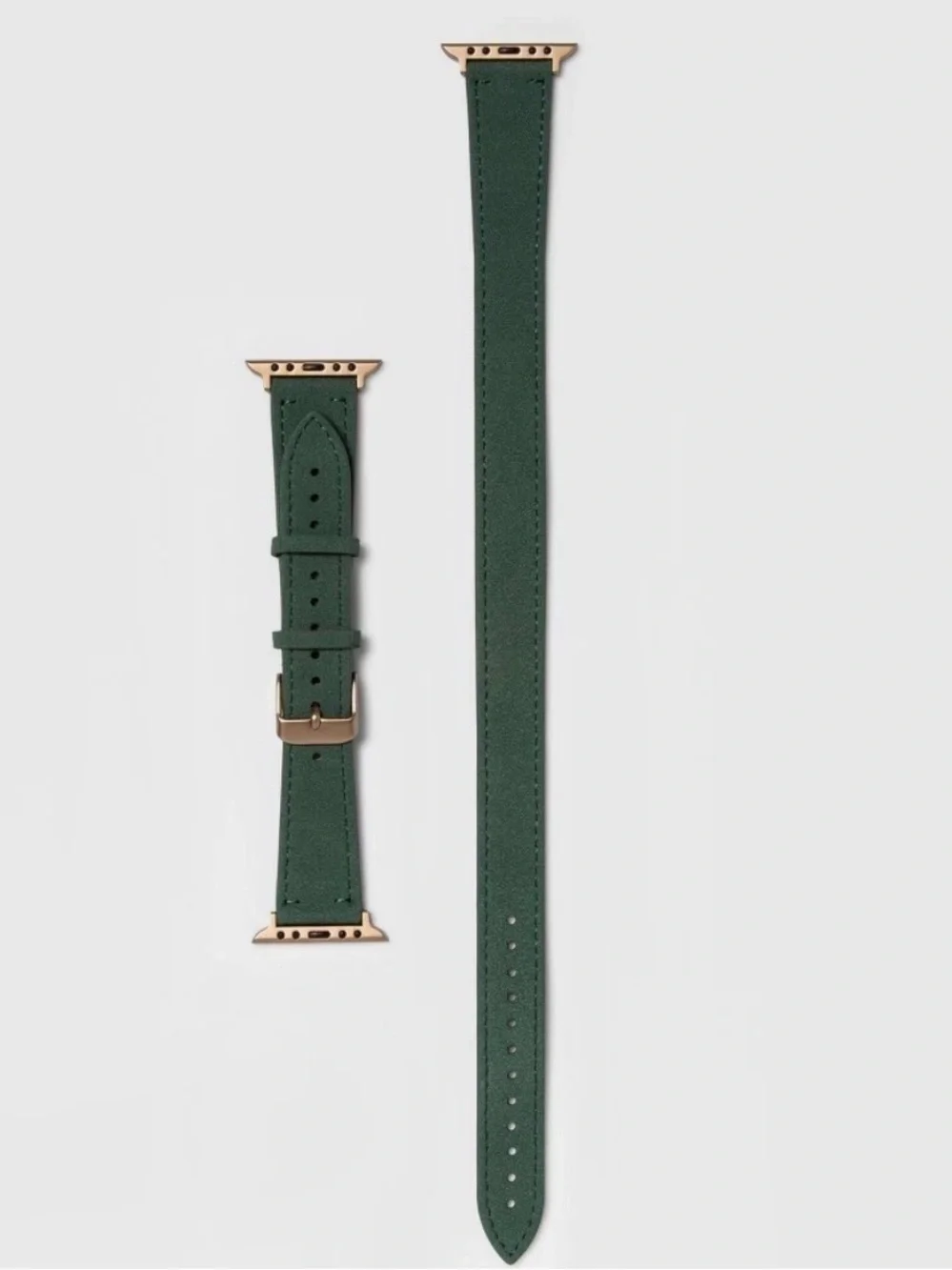 NEW Heyday Faux Leather Apple Watch Single Double Watch Band 38/40mm Olive Green